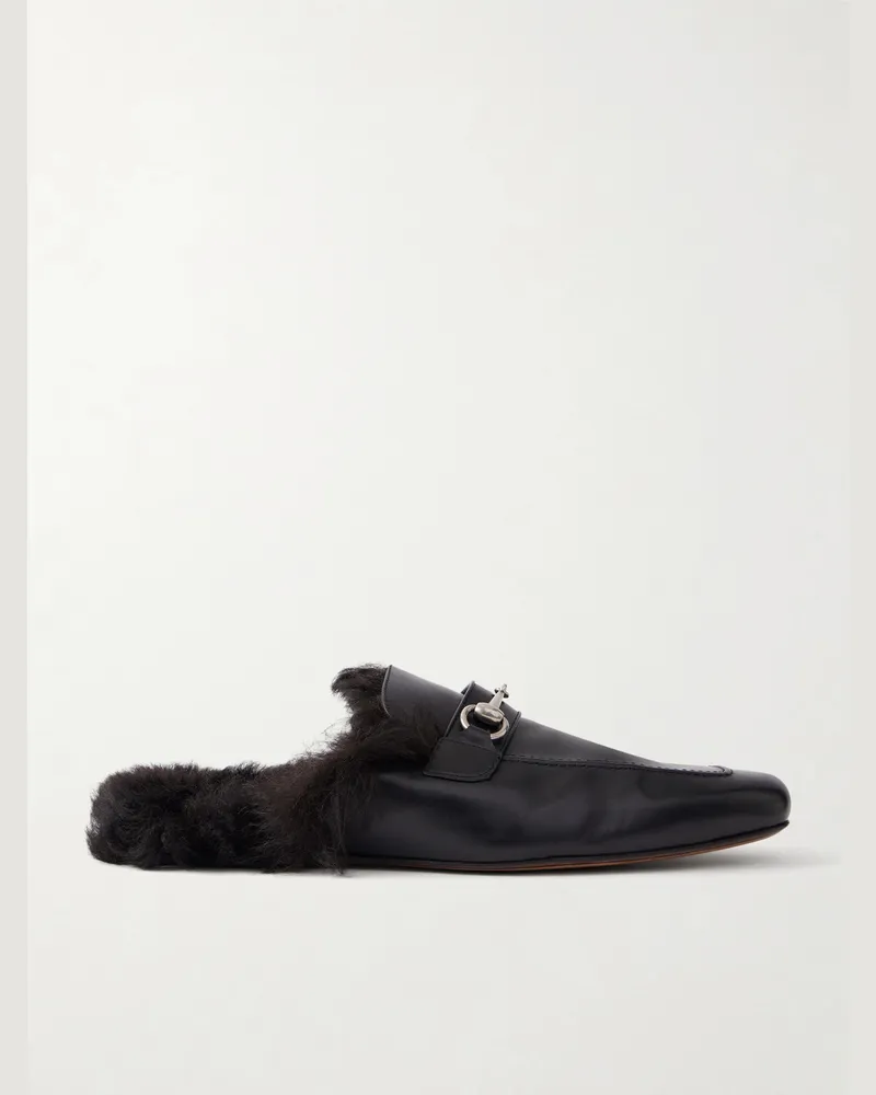 Gucci Larindo Horsebit-Embellished Leather Loafers Black