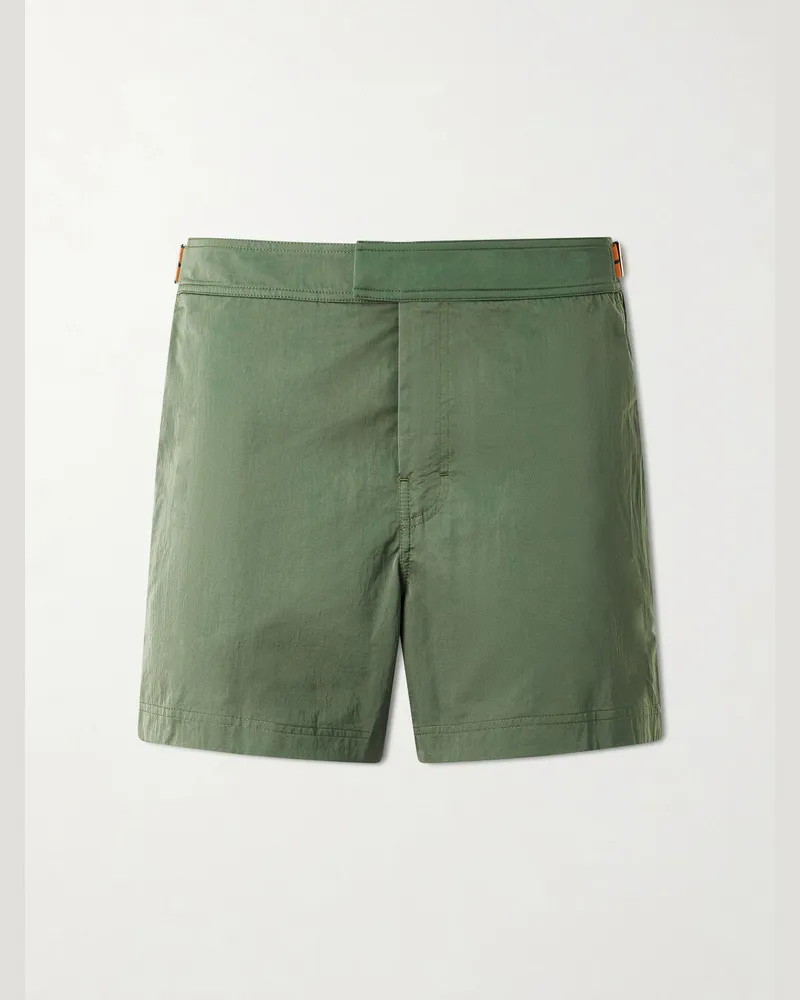 Ermenegildo Zegna Rio Straight-Leg Mid-Length Swim Shorts Green