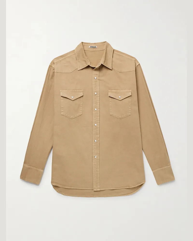 AURALEE Hemd aus Baumwoll-Twill Neutral