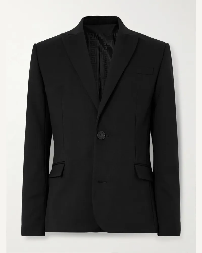 Balmain Sakko aus Woll-Twill Schwarz