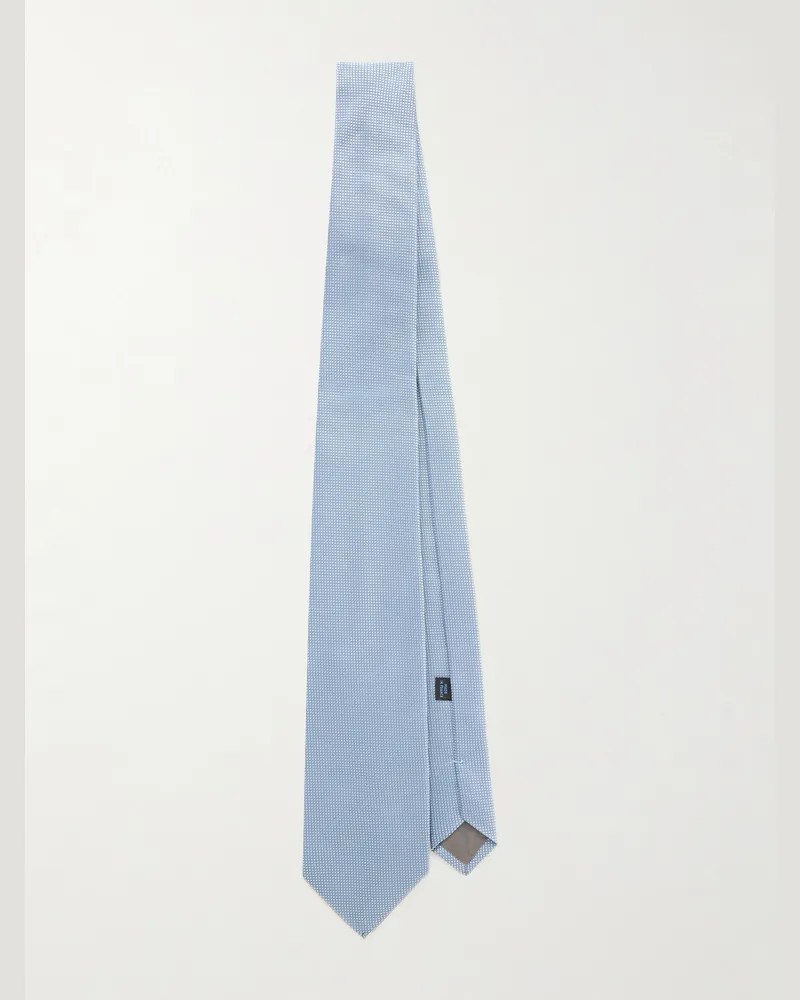 Charvet 8.5cm Silk-Jacquard Tie Blue