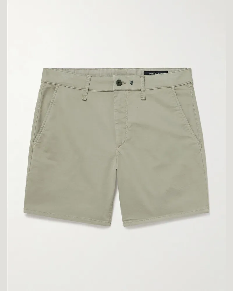 Rag & Bone Gerade geschnittene Shorts aus einer Baumwollmischung Grün