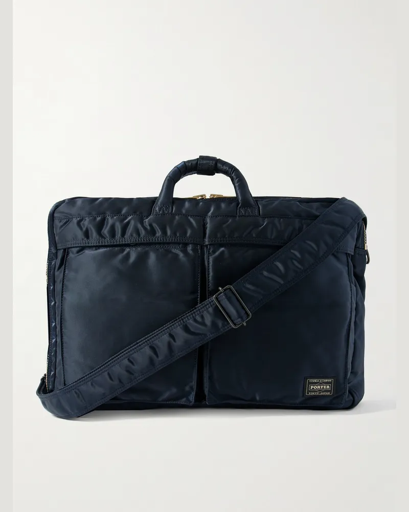 PORTER-YOSHIDA & CO Tanker 3-Way Nylon Briefcase Blue