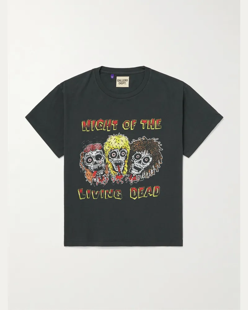 GALLERY DEPT. Night of The Living Dead T-Shirt aus Baumwoll-Jersey mit Print und Glitter-Finish Schwarz