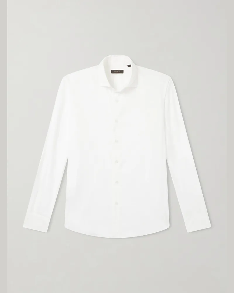 Slowear Slim-Fit Cutaway-Collar Cotton Oxford Shirt White