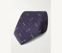 7cm Logo-Embroidered Silk-Jacquard Tie