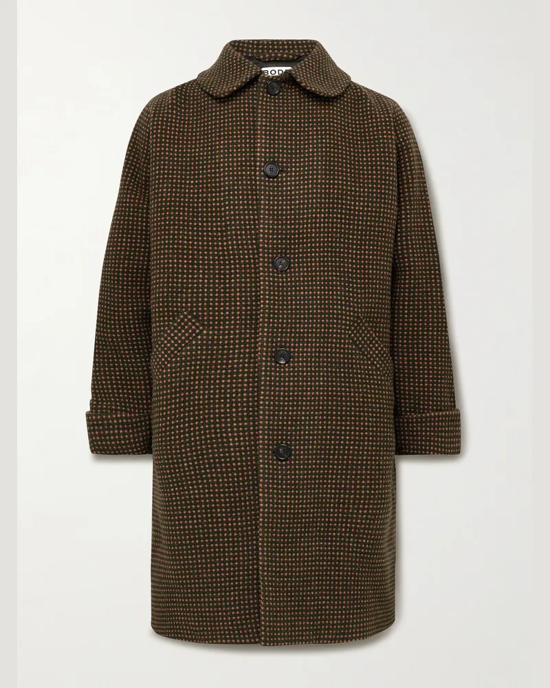 BODE Hedgerow Mantel aus Woll-Tweed Braun