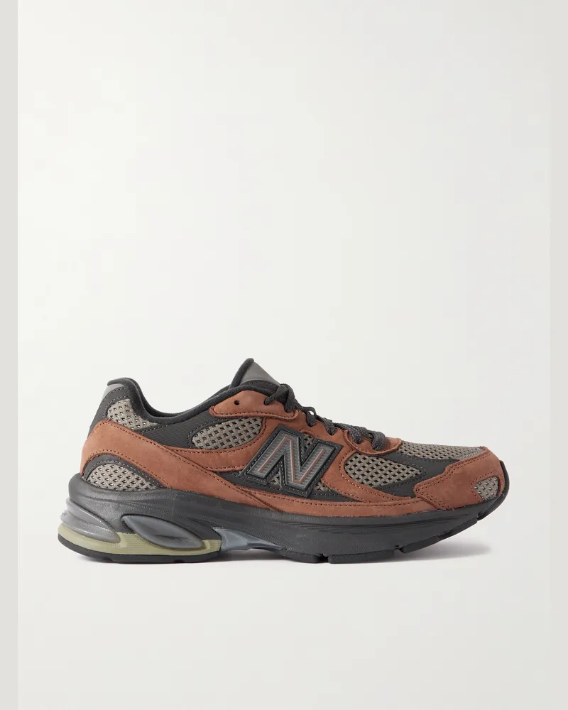 New Balance ABZORB 2010 Sneakers aus Veloursleder und Mesh Orange