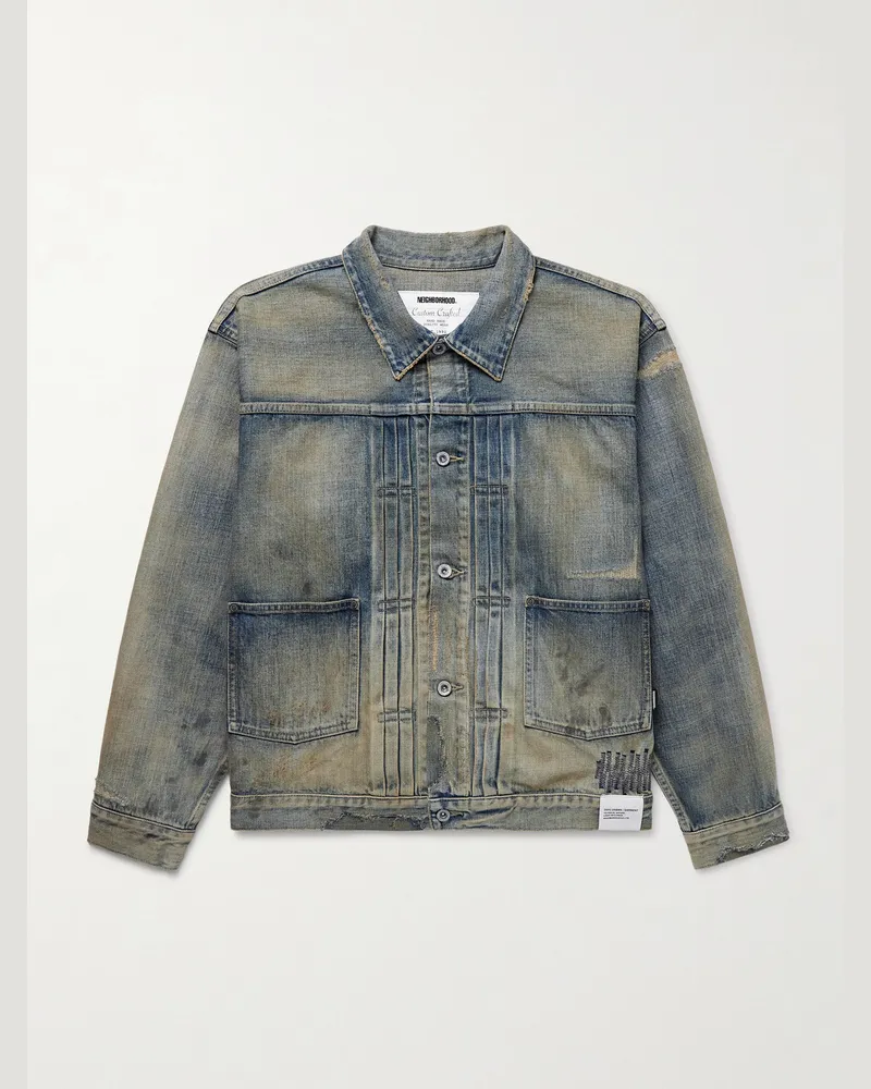 Neighborhood Savage Type-1 Jeansjacke Blau