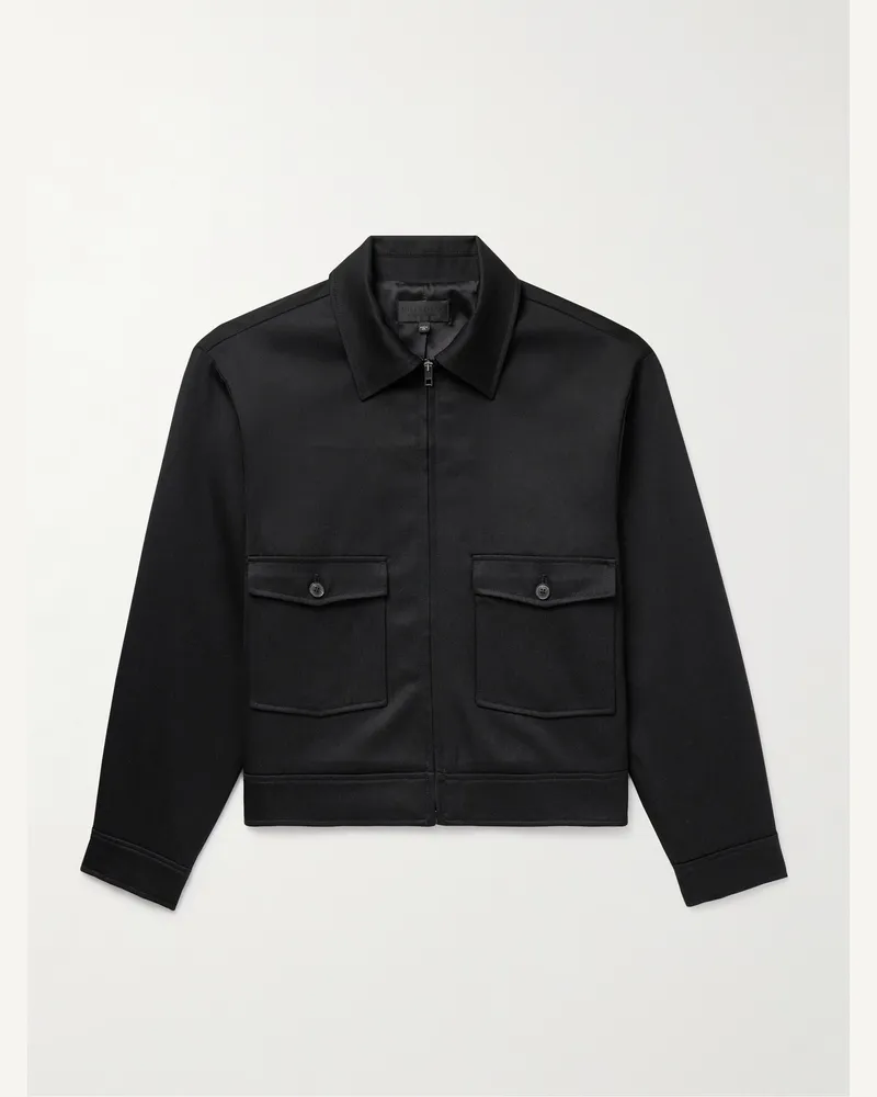 Nili Lotan Matias Jacke aus Schurwoll-Twill Schwarz