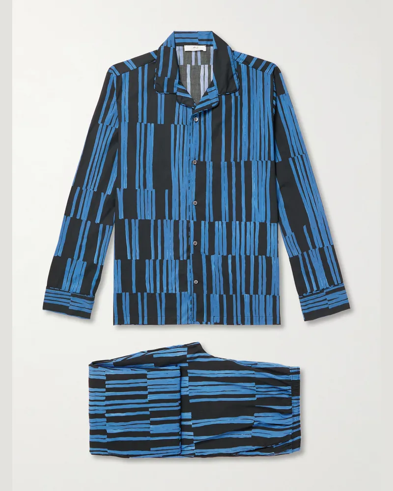 MR P. Pyjama aus Baumwolle mit Streifen Blau