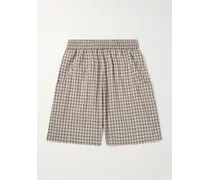 Weit geschnittene Shorts aus Baumwolle mit Gingham-Karo