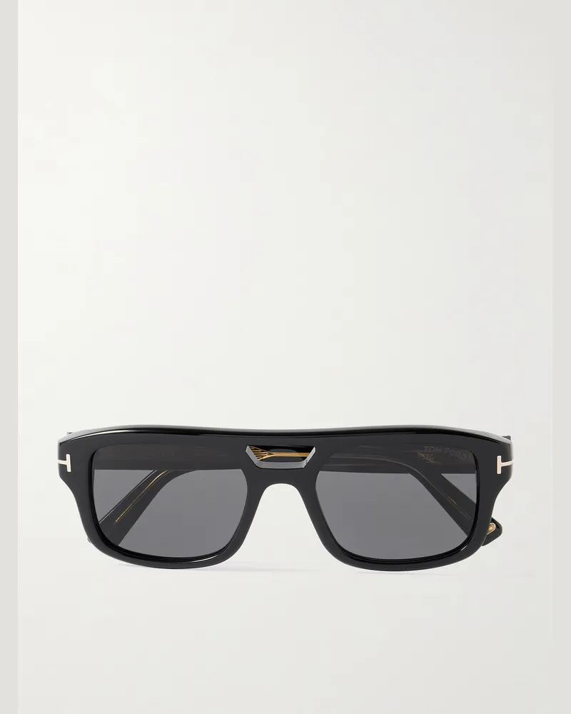 Tom Ford Navigator Pilotensonnenbrille aus Azetat Schwarz