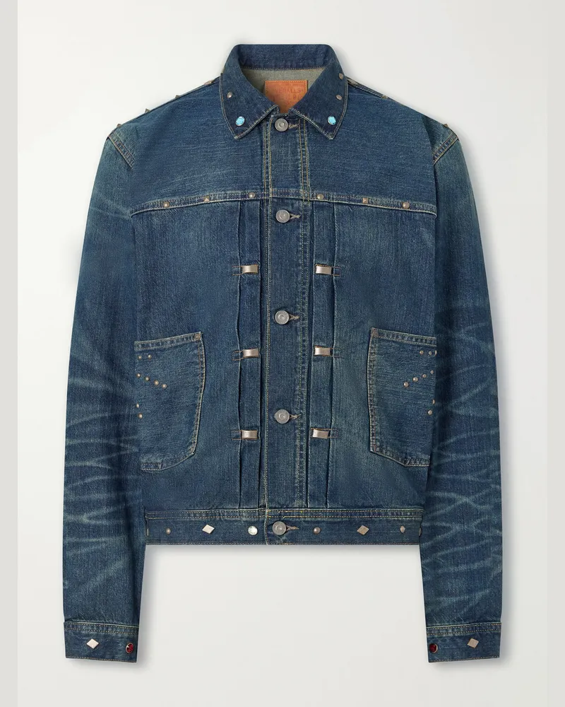 RRL Embellished Denim Jacket Blue