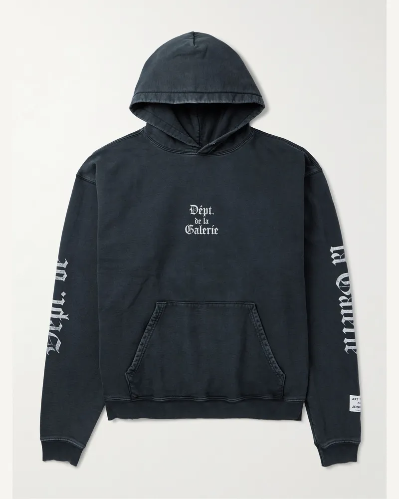 GALLERY DEPT. Logo-Print Cotton-Jersey Hoodie Black