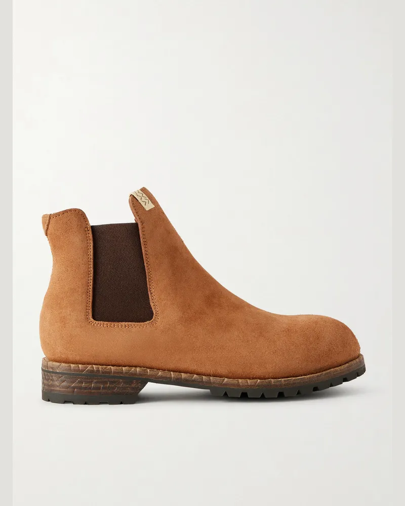 Visvim Gornergrat Mid-Folk Suede Chelsea Boots Brown