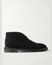 MR P. Lucien Desert Boots aus regeneriertem evolo®-Veloursleder Schwarz