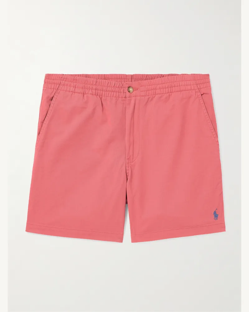 Ralph Lauren Gerade geschnittene Bermudashorts aus Twill aus einer Baumwollmischung Pink