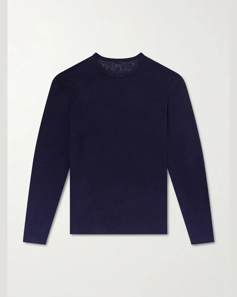 Hartford Linen-Jersey T-Shirt Blue