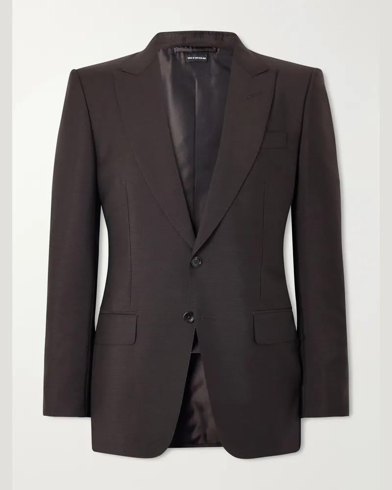 Tom Ford O'Connor Mohair and Wool-Blend Suit Jacket Brown