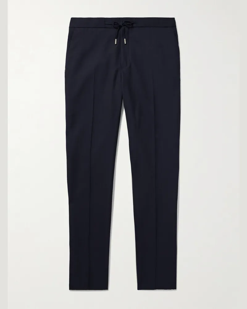 MR P. Phillip gerade geschnittene Anzughose aus Twill mit Kordelzugbund Blau