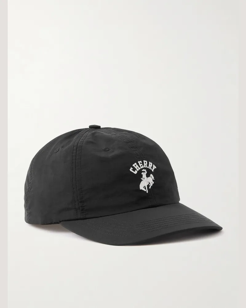 Cherry Los Angeles Western Tennis Baseballkappe aus Twill mit Logostickerei Schwarz