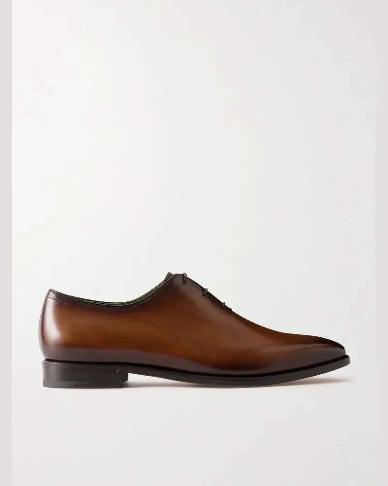 Berluti Alessandro Demesure Leather Oxford Shoes Brown