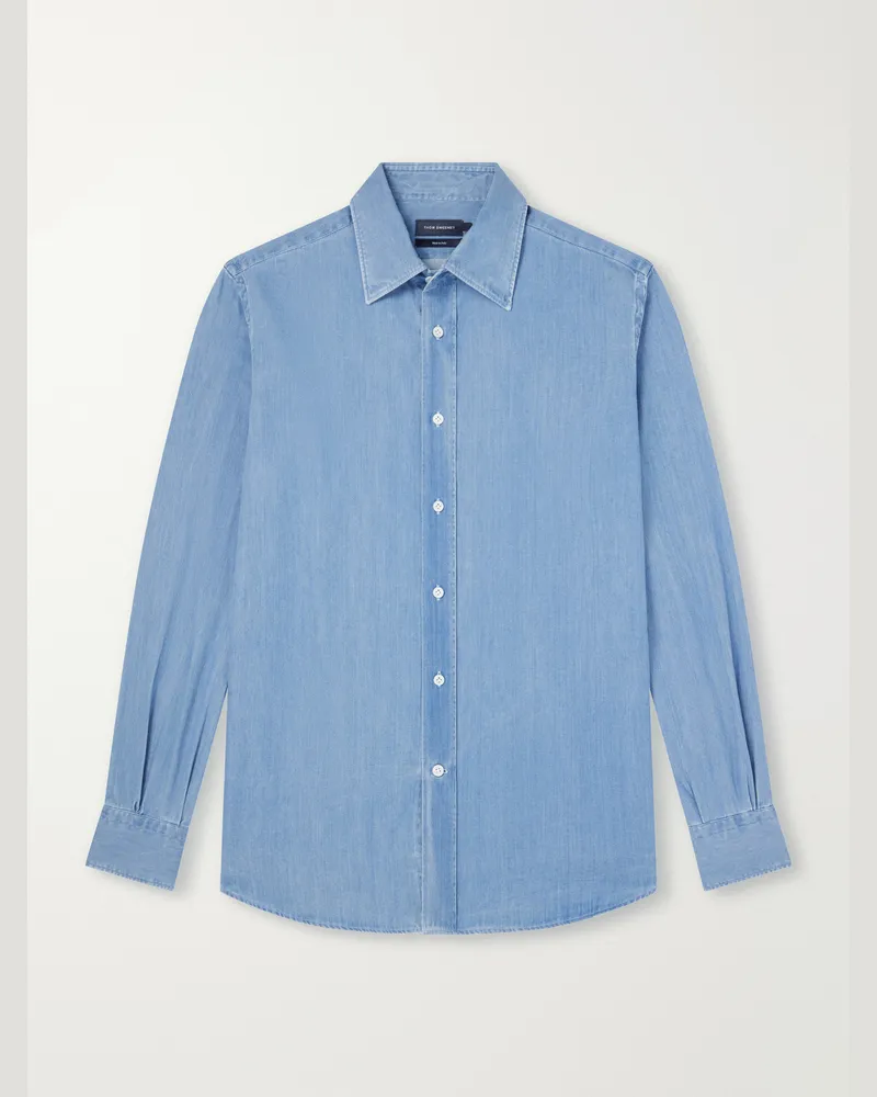 Thom Sweeney Lecce Denim Shirt Blue