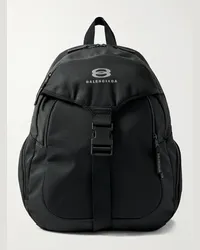 Balenciaga Rucksack aus Ripstop mit Webband und Logostickerei Schwarz