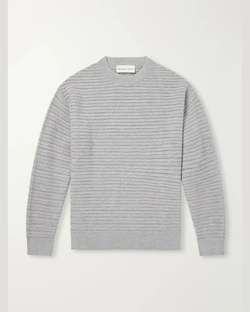Frescobol Carioca Jardim Merino Wool Sweater Gray