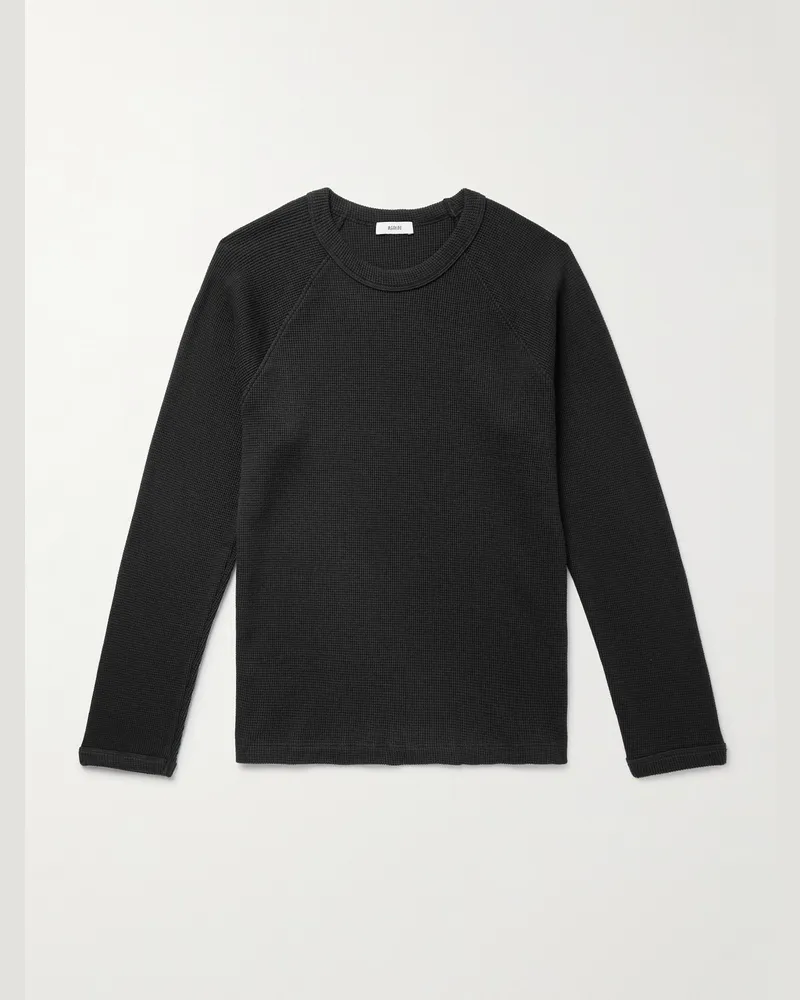 AGOLDE Payson Oberteil aus einer Baumwollmischung in Waffelstrick Grau