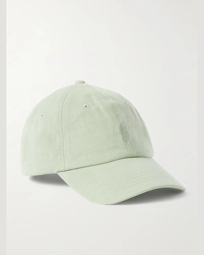 Ralph Lauren Baseballkappe aus Baumwoll-Twill mit Logostickerei in Stückfärbung Grün