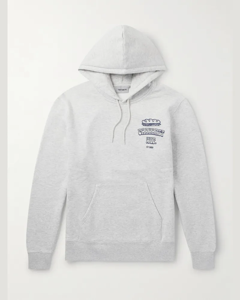 Carhartt WIP Hoodie aus Baumwoll-Jersey mit Logoprint Grau