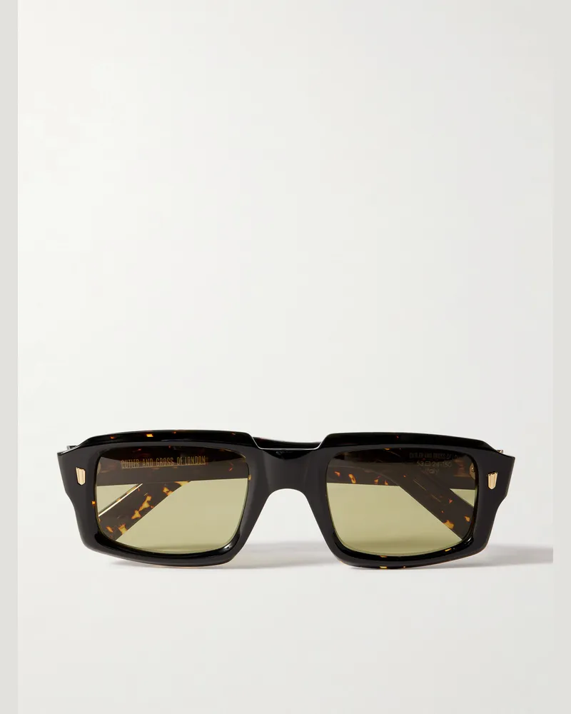 Cutler and Gross Sonnenbrille mit eckigem Rahmen aus Azetat Schwarz