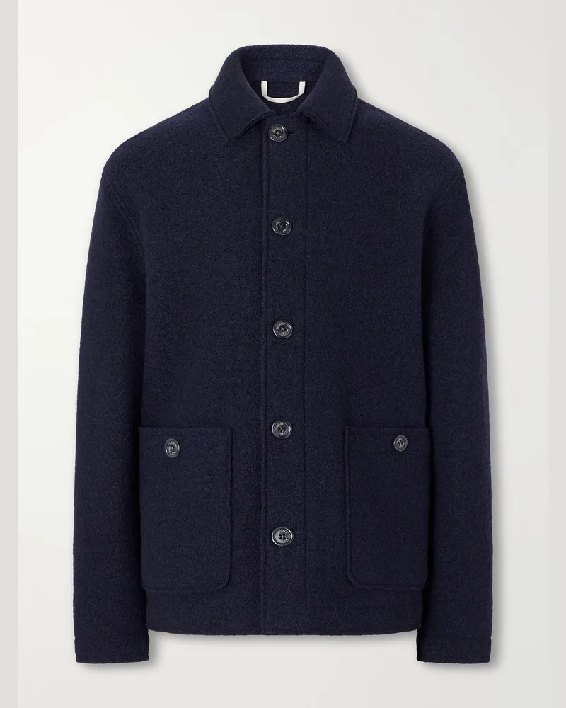 Valstar Virgin Wool-Bouclé Jacket Blue