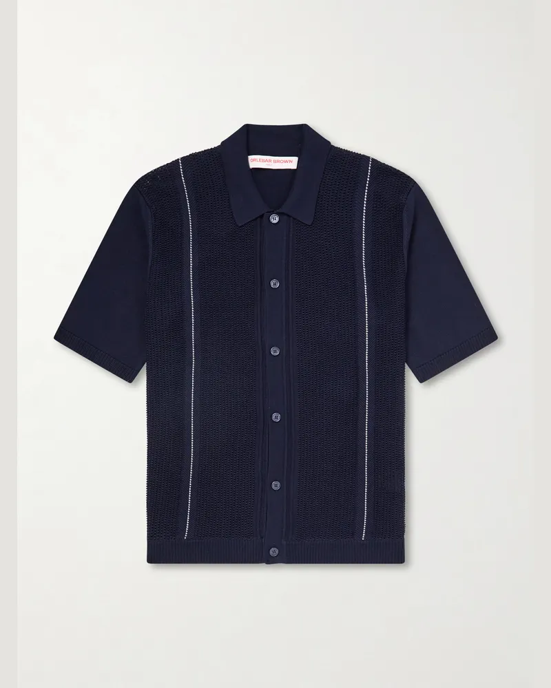 Orlebar Brown Roddy Cotton Shirt Blue