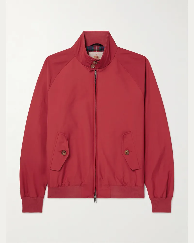 Baracuta G9 Harrington-Jacke aus einer Baumwollmischung Rot