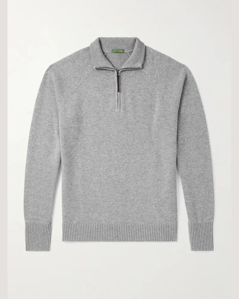 Sid Mashburn Cashmere Half-Zip Sweater Gray