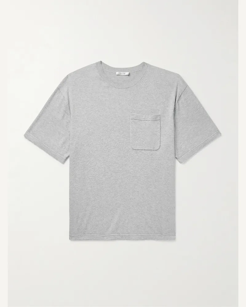 The Row Paddy T-Shirt aus gebürstetem Baumwoll-Jersey Grau