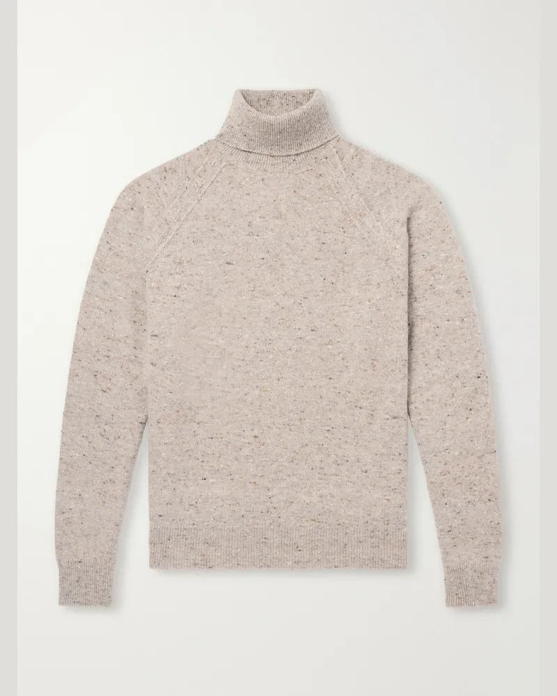 Ermenegildo Zegna Wool-Blend Rollneck Sweater Neutrals