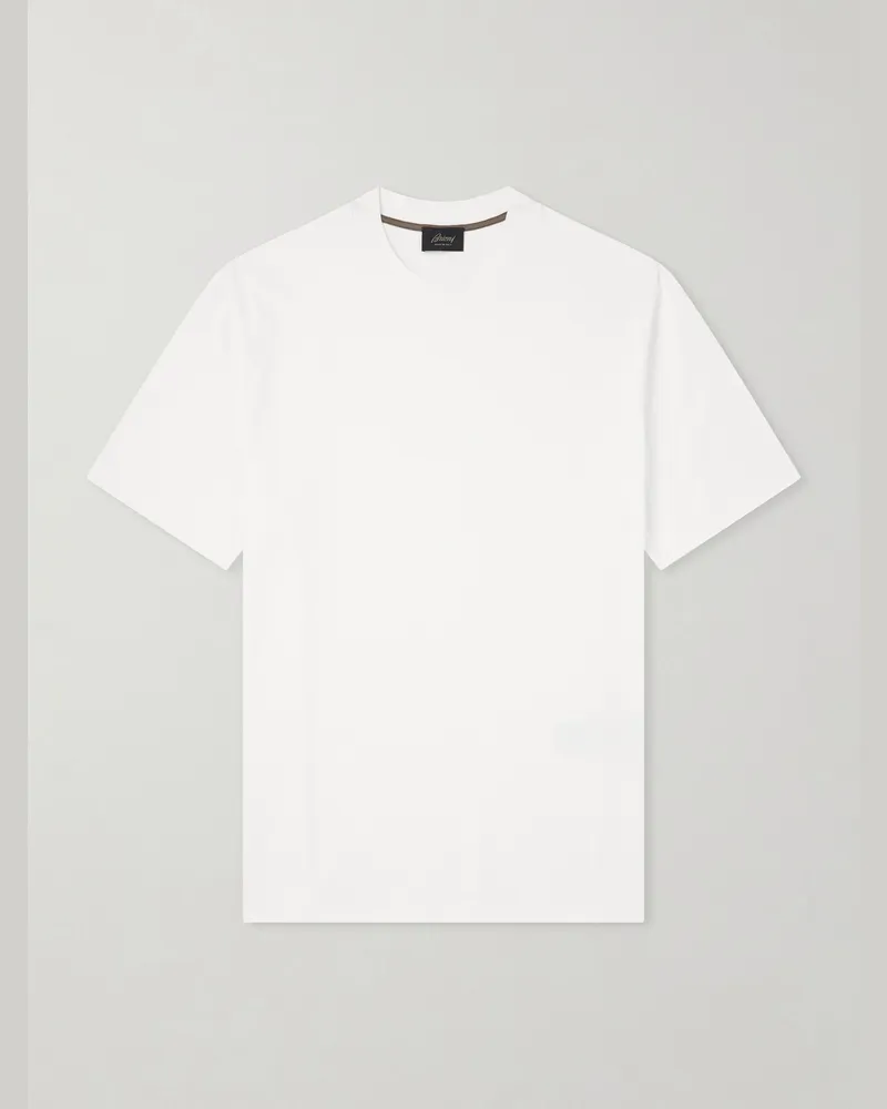 Brioni Cotton-Jersey T-Shirt White