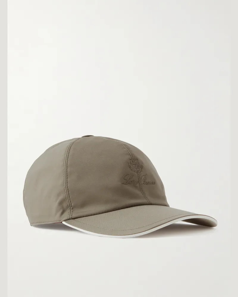 Loro Piana Baseballkappe aus Storm-System®-Shell mit Logostickerei Neutral