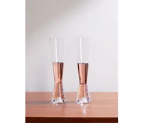Tank Set aus zwei bemalten Champagnergläsern