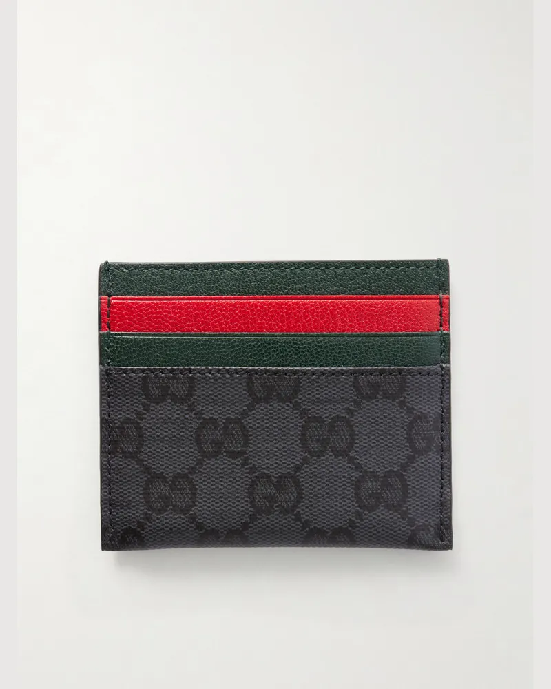 Gucci GG-Printed Coated Canvas Cardholder Black