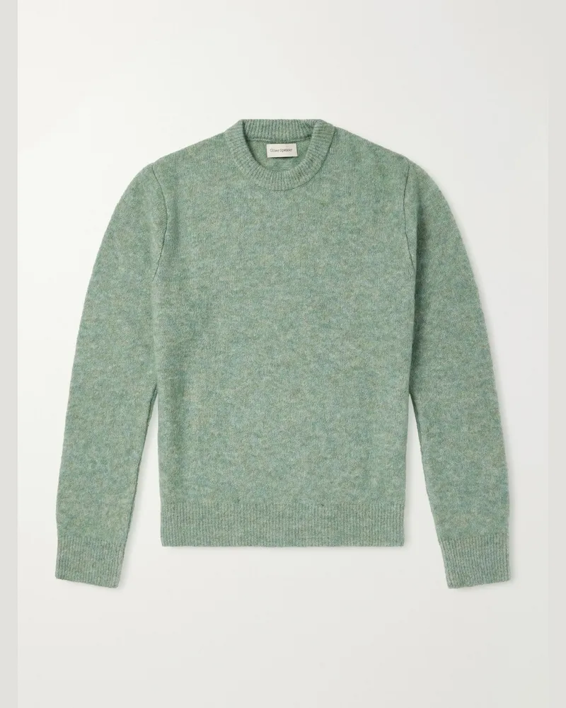 Oliver Spencer Blenheim Wool-Blend Sweater Green