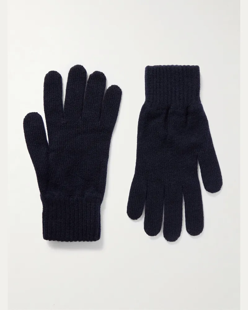 Johnstons of Elgin Handschuhe aus Kaschmir Blau