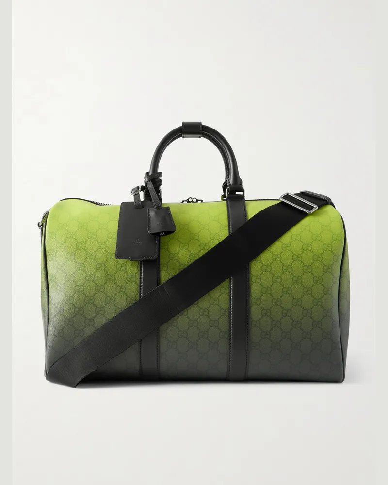 Gucci GG Shade Bowling-Tasche aus bedrucktem Leder Grün