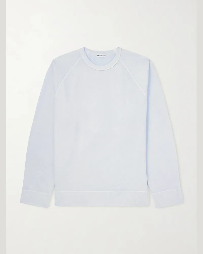 James Perse Supima Cotton-Jersey Sweatshirt Blue