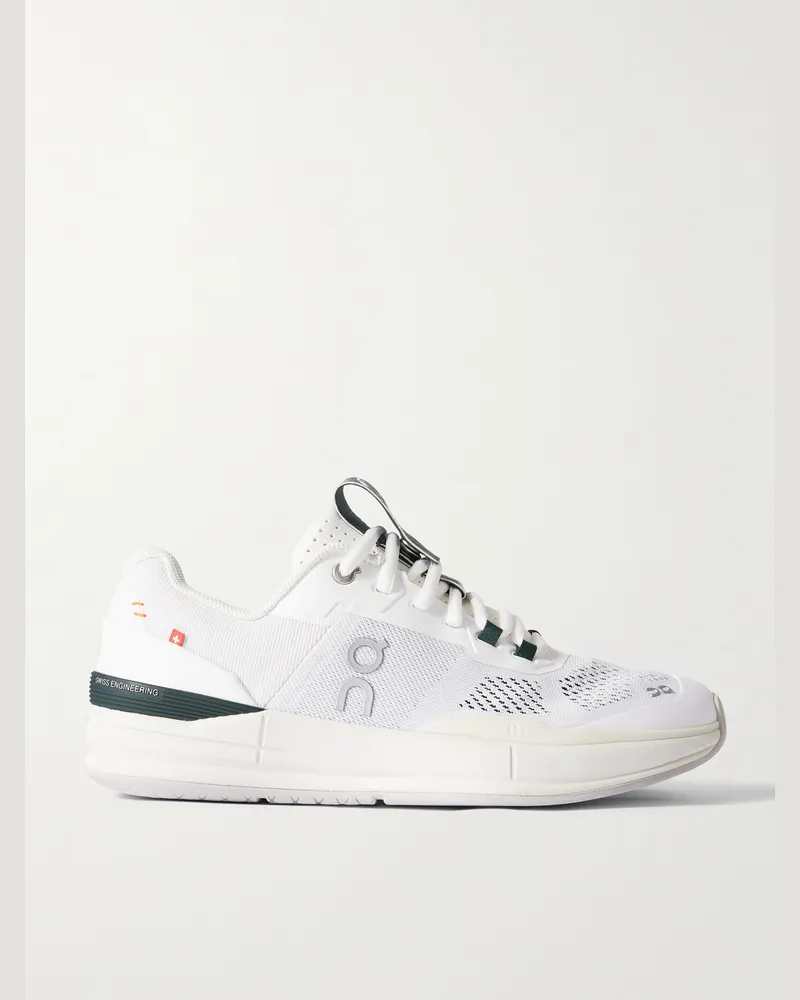 ON Roger Federer THE ROGER Pro Tennis-Sneakers aus Mesh mit Gummibesatz Weiß