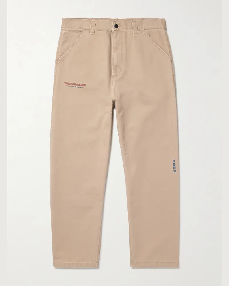 Carhartt WIP OG Single Knee gerade geschnittene Hose aus Biobaumwoll-Canvas mit Print Neutral